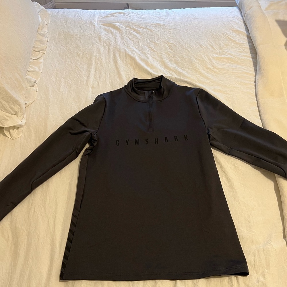 Gymshark Men Sport Stripe 1/4 Zip - Onyx Grey